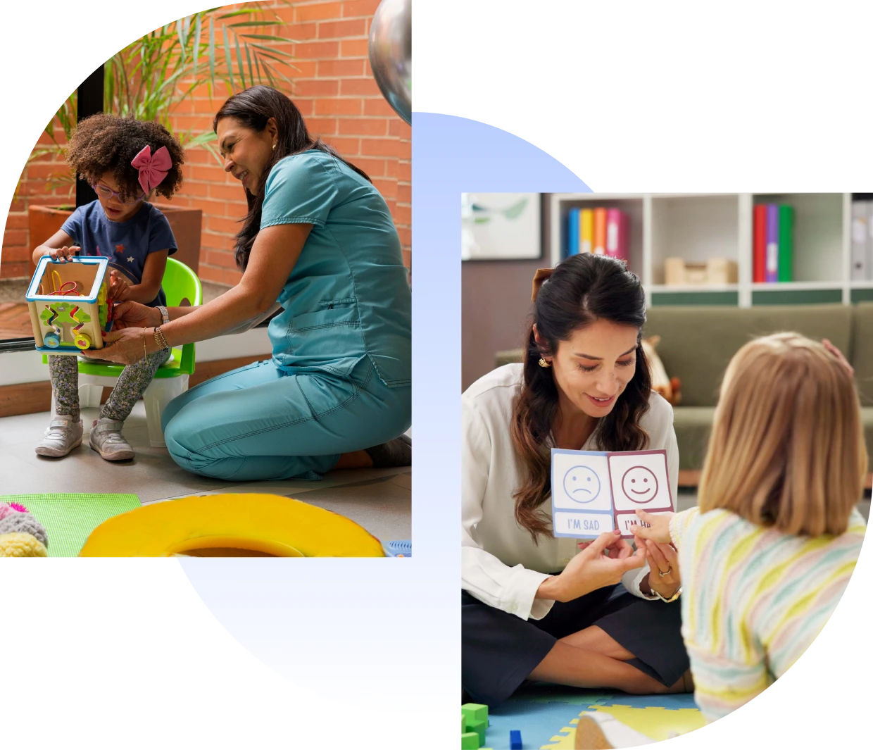 Child engaged in therapy session